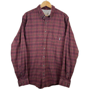 Eddie Bauer Travex Flannel Mens Size Large Tall LT‎ Classic Fit Plaid Shirt